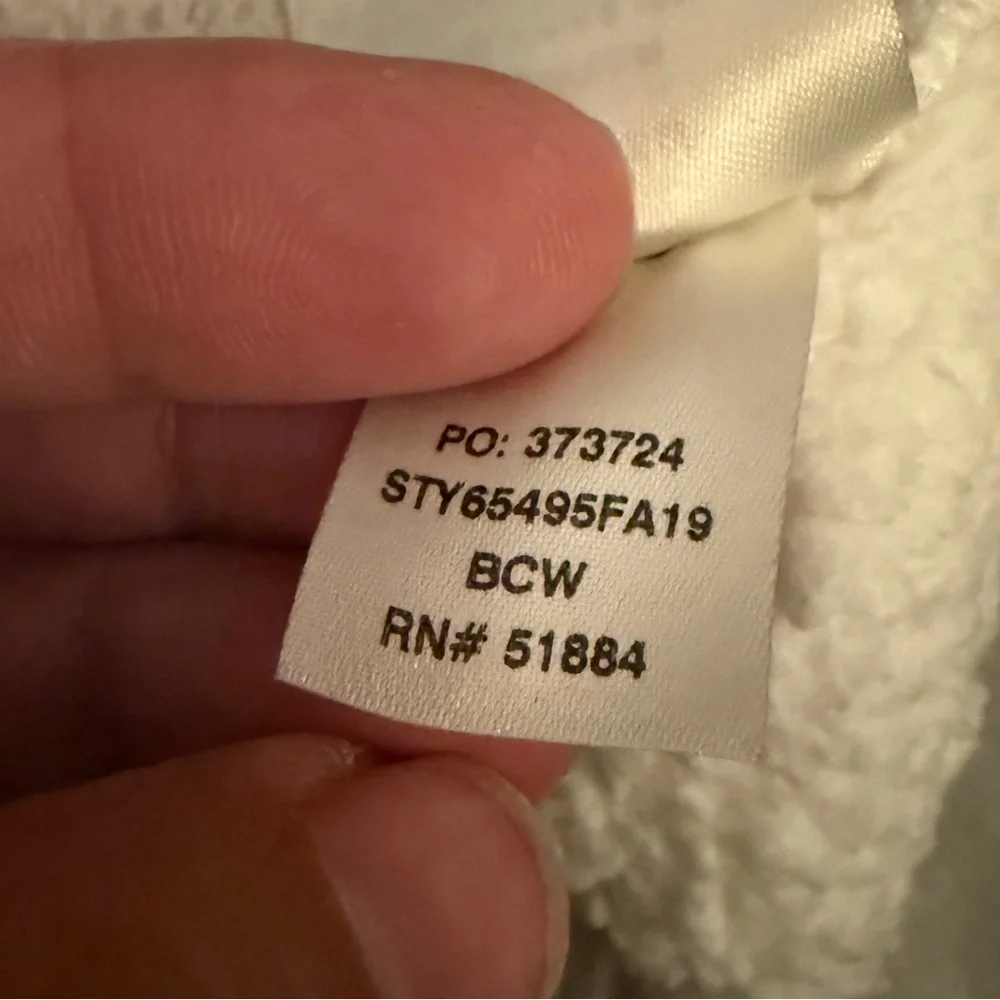 Patagonia Los Gatos Kids Quarter Zip Cream Fleece Jacket 12 - Picture 4 of 5